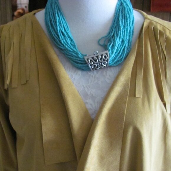 CRAZY TRAIN CALMITY JANE FAUX SUEDE JACKET WITH FRINGE - Picture 3 of 6